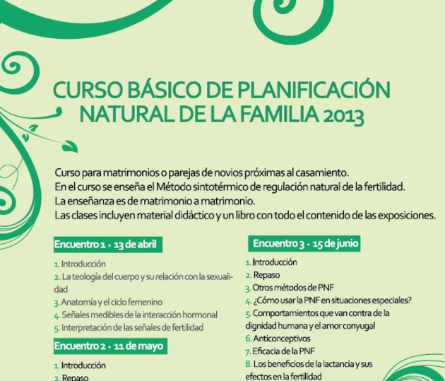 Curso Básico de planificación natural de la familia